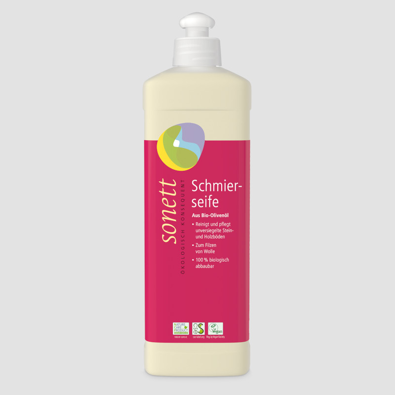 Sonett Schmierseife aus Bio-Olivenöl 0,5 L