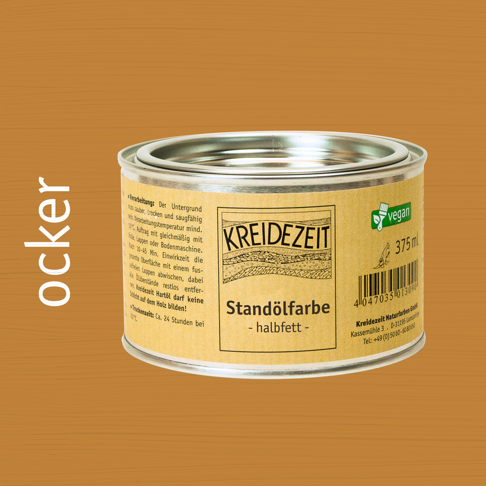 Peinture à l'huile de standolie, couche intermédiaire colorée