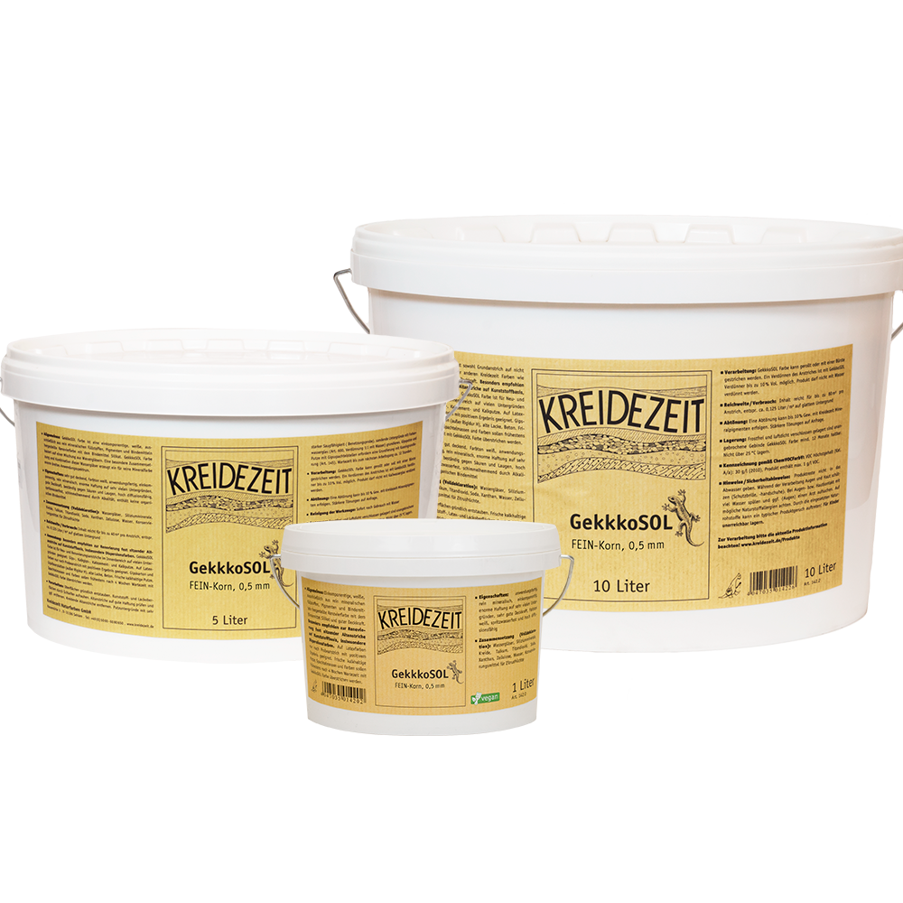 GekkkoSOL Silikatfarbe fein Korn 0,5 mm